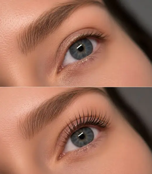 Lash Lift before and after
