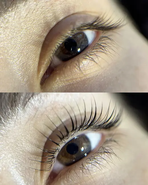 Lash Lift before and after