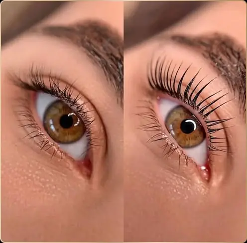 Lash Lift before and after