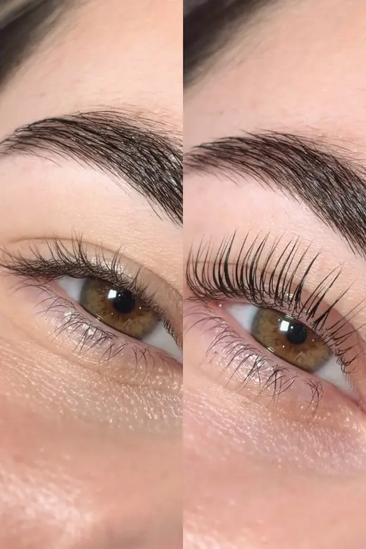 Lash Lift before and after