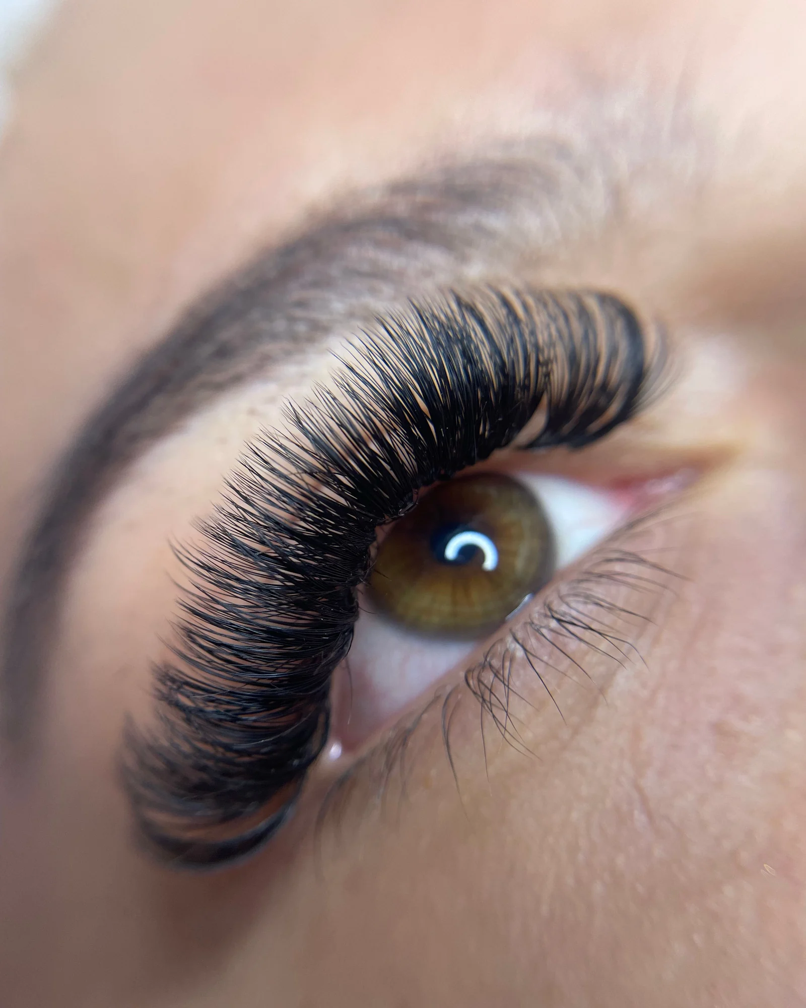 Close-up of full, dark lash extensions — CHIQUE AESTHETIC, Columbia MD